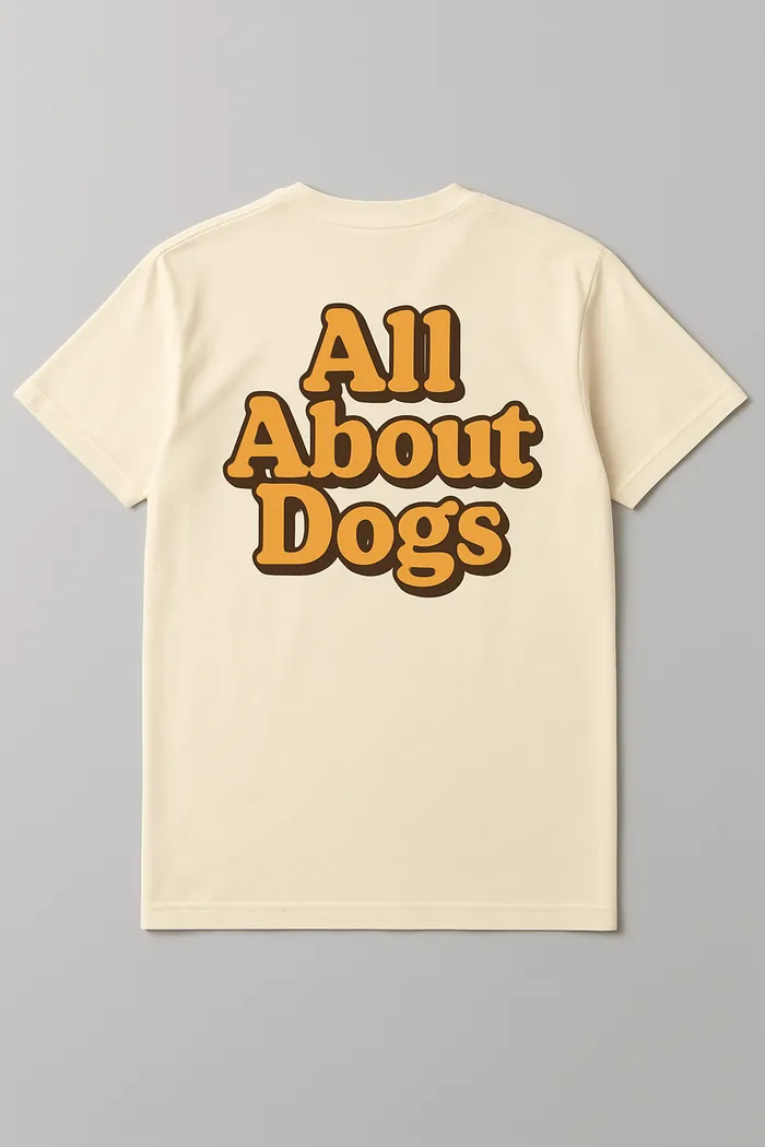 Golden Retriever portrait merch concept — Back